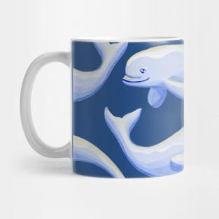 Gouache Beluga Whales Pattern Mug
